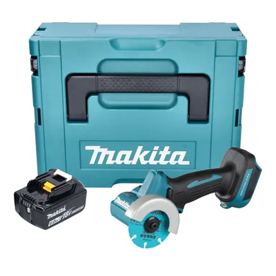 Produktbild von Makita DMC 300 G1J Akku Winkelschleifer 18 V 76 mm Brushless + 1x Akku 6,0 Ah + Makpac - ohne Ladegerät