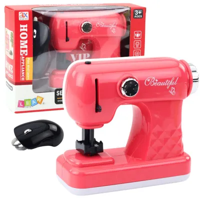 Produktbild von Lean Toys Spielzeug-Nähmaschine Mit Maus Für Kinder Lichter Rosa