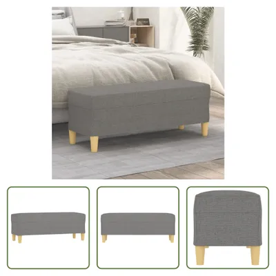 Produktbild von The Living Store Sitzbank Dunkelgrau 100x35x41 cm Stoff