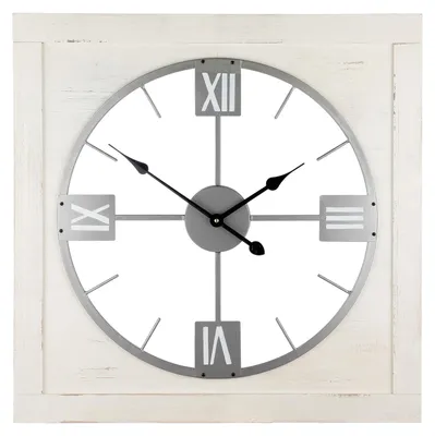 Immagine prodotto di Gilde Wanduhr, quadratisch, "Vintage", MDF, Metall, creme, VE 1, L. 3.5 cm, B. 71 cm, H. 71 cm 84138 4001250841388