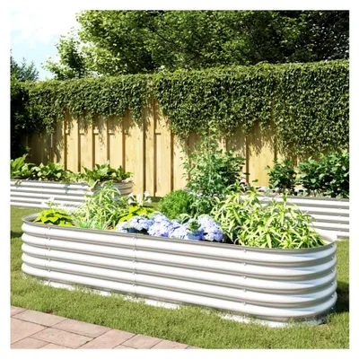 Produktbild von Hochbeet 240x80x44 cm aus verzinktem Stahl in Silber