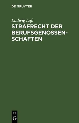 Produktbild von Strafrecht der Berufsgenossenschaften