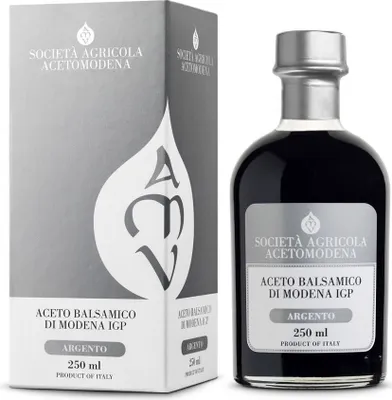 Produktbild von Aceto Balsamico di Modena IGP, Argento, Balsamico Essig aus Modena g.g.A., 250 ml, Società Agricola AcetoModena