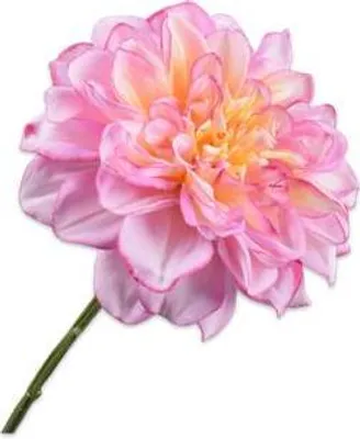 Productafbeelding van Silk-ka Kunstbloem - Zijdenbloem - Kunsttak dahlia, roze-geel, 68 cm, per 2 stuks