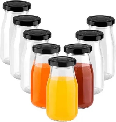 Produktbild von Leere Glasflaschen für Shots und Getränke mit Verschluss, 150 ml Recycelbar