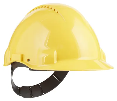 Produktbild von 3M™ Schutzhelm Bauhelm mit Uvicator Gelb Anpassung mit Arretierstift Forstschutzhelm