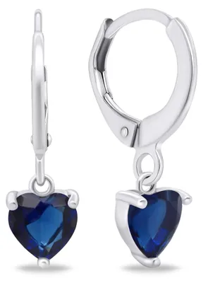 Immagine prodotto di Orecchini a cerchio in argento Cuori EA654WB