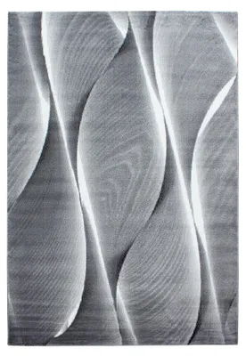 Image de Parma Saty tapis poils ras rectangle 280x370cm noir