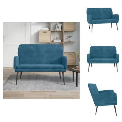 Obrázok produktu pre vidaXL Lavica modrá 108x79x79 cm zamat - Lavice