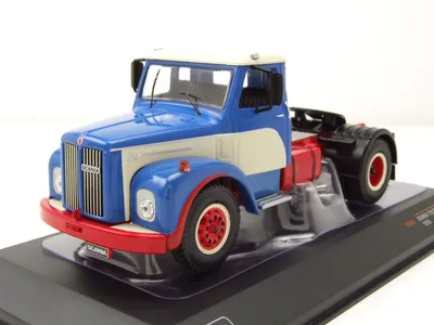 Produktbild von Scania 110 Super Zugmaschine 1953 blau weiß Modellauto 1:43 ixo models