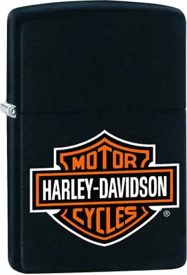 Produktbild von Zippo Harley Davidson Benzinfeuerzeug Black Matte