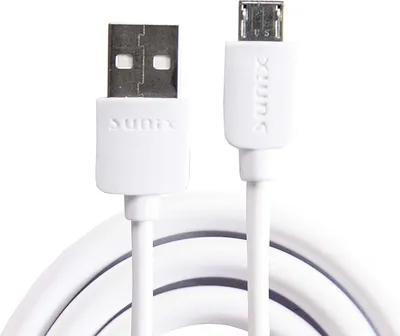 Obrázek produktu pro Sunix USB Micro-USB 3A datový nabíjecí kabel Smartphone Fast Charge Snyc kompatibilní s Samsung, Nokia, Huawei bílá