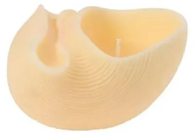 Dekorative Galet-Kerzen, 4 Stück, 9x5 cm, 125 g, 6 h Brenndauer