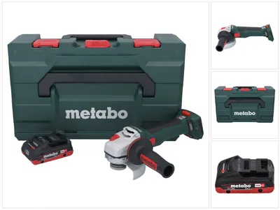 Image de Metabo WB 18 LT BL 11-125 Quick Meuleuse d'angle sans fil 18 V 125 mm Brushless + 1x batterie 4,0 Ah + metaBOX - sans chargeur