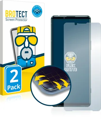 Produktbild von 2x BROTECT Fullscreen Schutzfolie für Sony Xperia 5 III Displayschutz Folie Fullcover Matt Entspiegelungsfolie