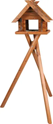 Produktbild von TRIXIE Blockhaus zur Wildvogelfütterung - braun - 47 × 40 × 36 cm/1,40 m