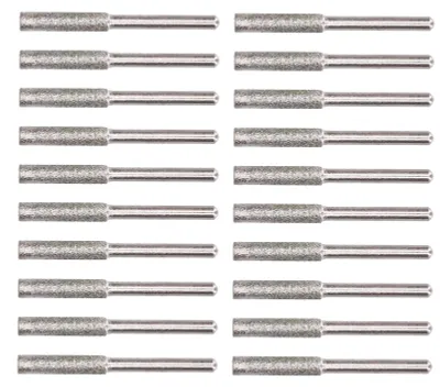 Kettensägen-Schärfkopf-Set, 20-teilig, rotierend, Silber