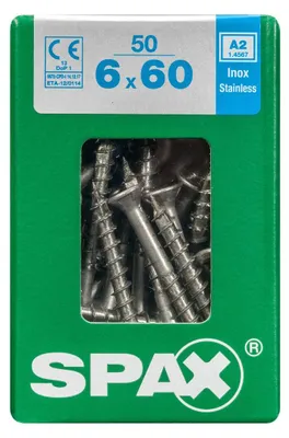 Produktbild von Spax Universalschrauben 6.0 x 60 mm TX 30 - 50 Stück Edelstahl