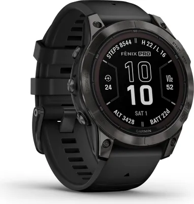 Produktbild von Garmin fenix 7S Pro 3 05 cm (1.2 ) MIP 42 mm Digital 240 x 240 Pixel Touchscreen Schwarz WLAN GPS