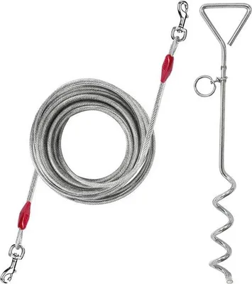 Produktbild von Famanu Hunde-Bindekabel mit Bodenanker – Robuste Außenlösung für Hunde