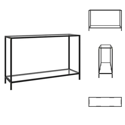 Image de vidaXL Table console transparente 120x35x75 cm verre trempé - Tables d'appoint