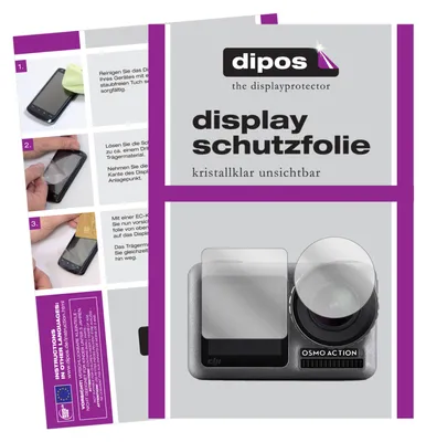 Zdjęcie produktu dla 2x folia ochronna na ekran DJI Osmo Action przezroczysta folia ochronna wyświetlacza dipos