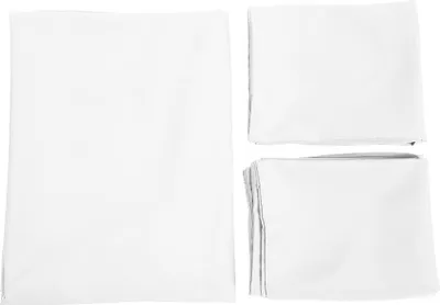 Produktbild von Bettwäsche-Set mit einfarbigem Bettlaken und Kissenbezügen für Zuhause und Hotel (200 x 230 cm, Weiß)