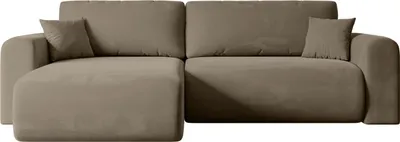 Produktbild von ALTDECOR Ecksofa mit Schlaffunktion und Bettkasten Corner Sofa Eckcouch Couch L-Form universal, links/rechts Schlafcouch Ausziehbar Wohnlandschaft Schlafsofa ORRO-L - 272x145x83cm Braun
