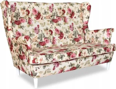 Produktbild von Family Meble Sofa Print 2-Sitzer Sofa Couch Zierpolsterung Freistehendes Lounge Sofa Bequem zum Entspannen Für Wohnzimmer Wartezimmer Büro (ROSE 01)