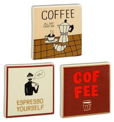 Wandfliese koffie 3 sortiert