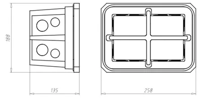Produktbild von KAISER Einbaugehäuse universal 1298-37 258 x 188 x 135mm