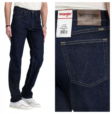 Obrázek produktu pro WRANGLER | Pánské džíny, klasický střih, modré, rovný střih, W30 L32
