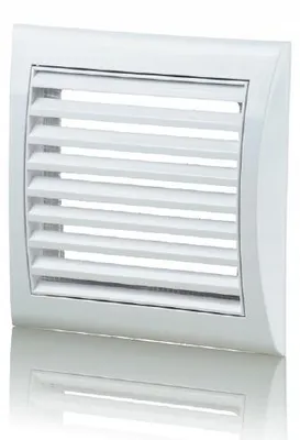 Image de Grille de ventilation Ventika MW103, blanche, avec protection anti-insectes
