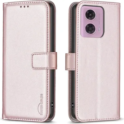 Produktbild von Motorola Moto G34 Hülle - BINFEN Klapphülle - Roségold