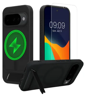 Produktbild von kwmobile Handyhülle für Google Pixel 10 / 10 Pro / Pixel 9 / 9 Pro Hülle - Kunststoff TPU Case und Glas Folie - Kompatibel mit MagSafe - Schutzhülle