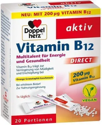 Produktbild von DOPPELHERZ Vitamin B12 DIRECT Pellets, 20 St