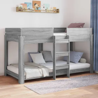 Produktbild von "Schlussverkauf" Einzelbett 1 PLACE - Etagenbett für Kinder Graues Sonoma 90x200 cm Holzwerkstoff C1911