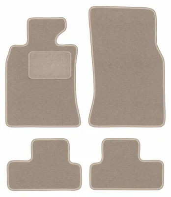 Image de Tapis de sol en moquette pour Mini Cooper R56 2006-2013 (à hayon) – jeu 4 pièces, beiges, sur mesure – Wielganizator LUX