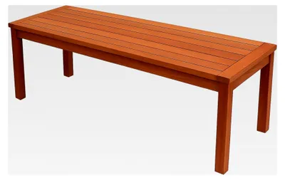 Produktbild von Gartenbank Hockerbank Solano 120 cm - 2-sitzer Outdoorbank - Eukalyptus - -