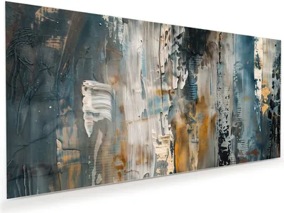 Produktbild von Glasbild 120x60cm in XXL für Wohnzimmer, Schlafzimmer Motiv Abstrakte Kunstwerke