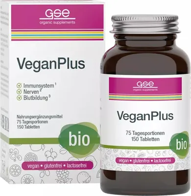 Produktbild von GSE - VeganPlus (Bio) - 150 Tabletten
