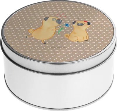Produktbild von Mr. & Mrs. Panda Dose Mops Verliebt - Hundeglück - Geschenk, Hund, zuckerdose, Vorratsdosen, Liebe, Kaffeedose, Partner, Knuffig, Keksdose, keksdosen