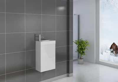Produktbild von Gäste-WC Waschbecken 40 x 22 cm weiß Vega