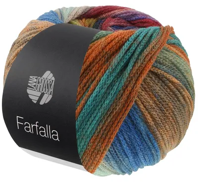 Produktbild von Lana Grossa - Farfalla 0013 dunkelblau grau burgund camel mint orange oliv türkis blau braun petrolgrün