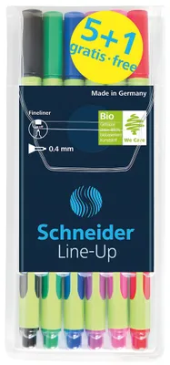 Produktbild von Schneider AG Line-Up, Schwarz, Blau, Grün, Hellblau, Pink, Violett, Rot, Fein, Schwarz, Blau, Grün, Pink, Violett, Rot, Kunststoff, Dreieck, Edelstahl