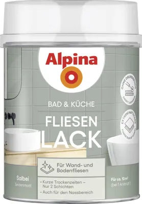 Produktbild von Alpina Fliesenlack Bad & Küche 2K salbei 750 ml