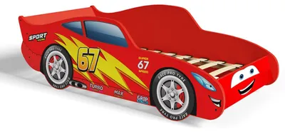 Obrázek produktu pro Postel ve tvaru auta 140x70, červené auto, bez matrace, CARS