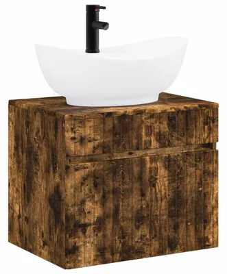 Immagine prodotto di Set di mobili da bagno vidaXL, legno impiallacciato in rovere affumicato