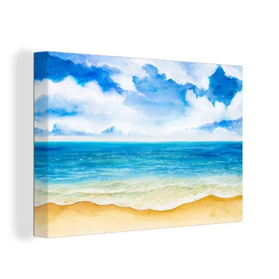 Zdjęcie produktu dla OneMillionCanvasses® - Obraz na płótnie - 150x100 cm, Plaża - Morze - Niebo, dekoracja ścienna z nadrukiem