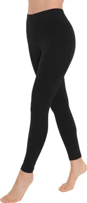 Produktbild von OCERA Damen Lange Leggings aus atmungsaktiver Baumwolle mit hoher Taille,  Standard 100 , Schwarz - L